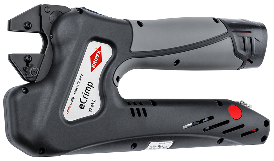 KNIPEX 97 43 E AUS eCrimp Elektromechanische Crimp-Systemzange für auswechselbare Crimpeinsätze 270 mm