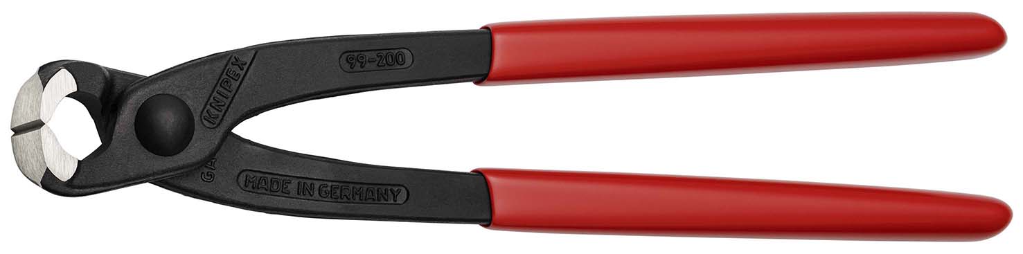 KNIPEX 99 01 200 Monierzange (Rabitz- oder Flechterzange) mit Kunststoff überzogen schwarz atramentiert 200 mm